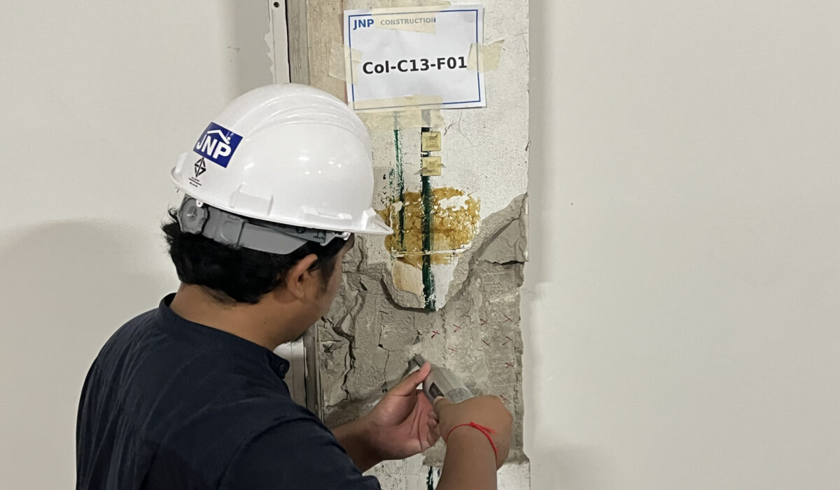 ตรวจสอบค่ากำลังอัดของคอนกรีต (Schmidt Hammer Test)